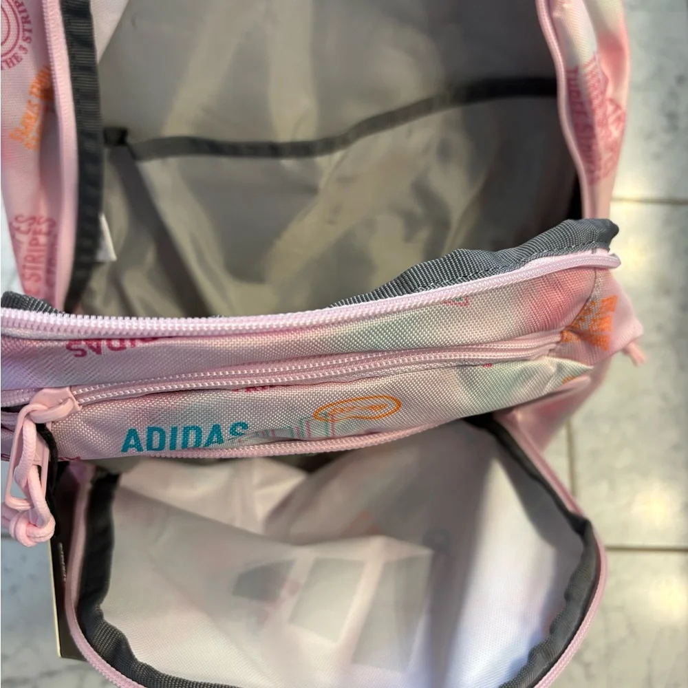MATCHING SET Adidas Affiliate Lunchbox & 18in Backpack W/ Laptop Sleeve Pink - Picture 9 of 9